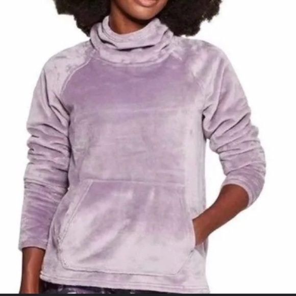 C9 By Champion Lavender Velour Cowl Neck Pullover, Size Large, Comfy Cozy Soft - Picture 1 of 6